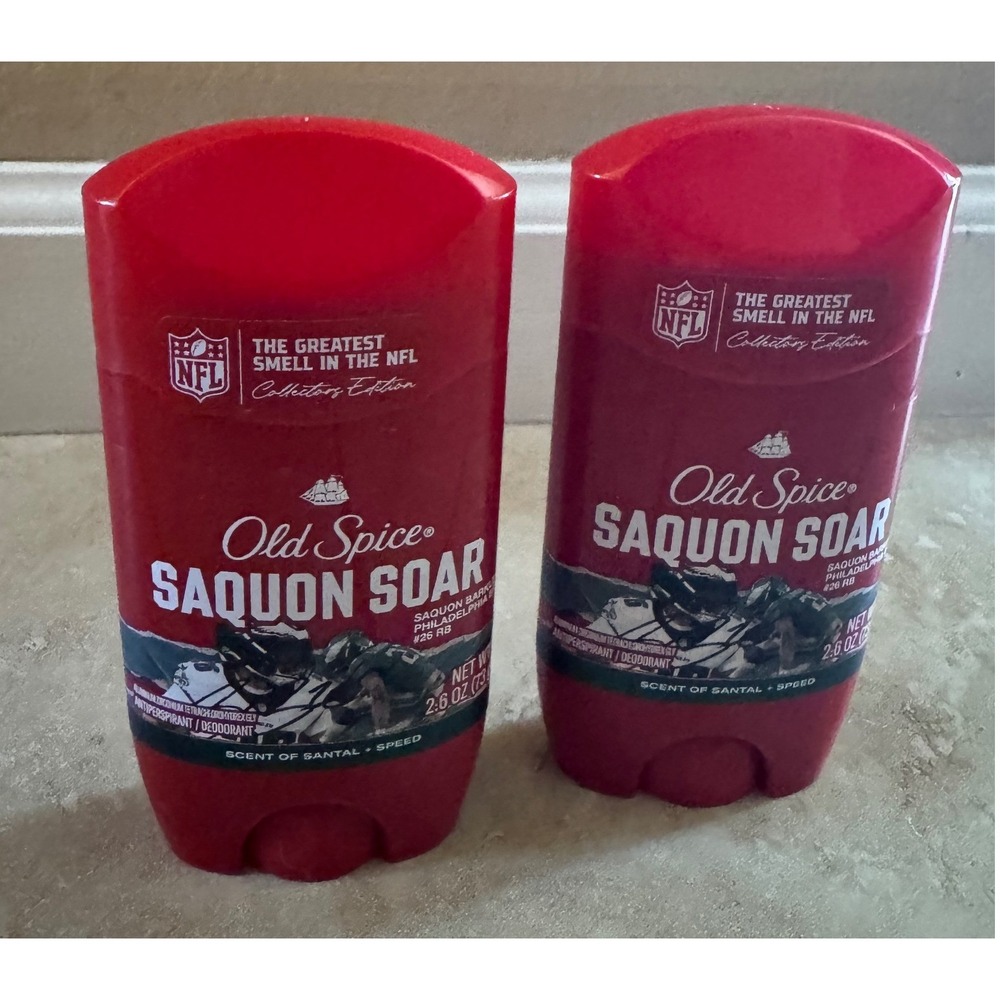 Old Spice Deodorant Saquon Soar NFL Collectors Edition 2 Pack 2.6oz each NEW